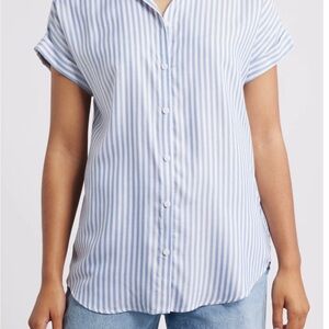 Nordstrom beachlunchlounge blue and white blouse